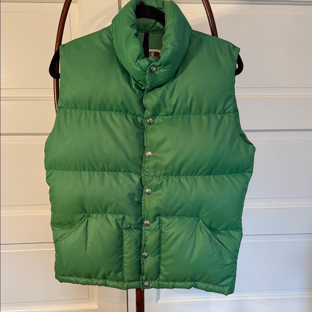 Vintage North Face USA Green Down Puffer Vest Small